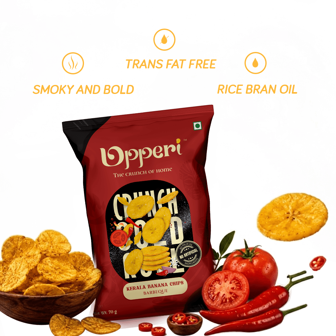 thumbnails - Upperi Barbeque Kerala Banana Chips 70g chips close-up