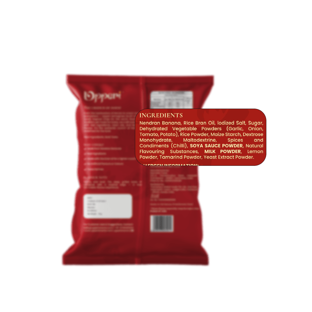 thumbnails - Upperi Barbeque Kerala Banana Chips 70g ingredients