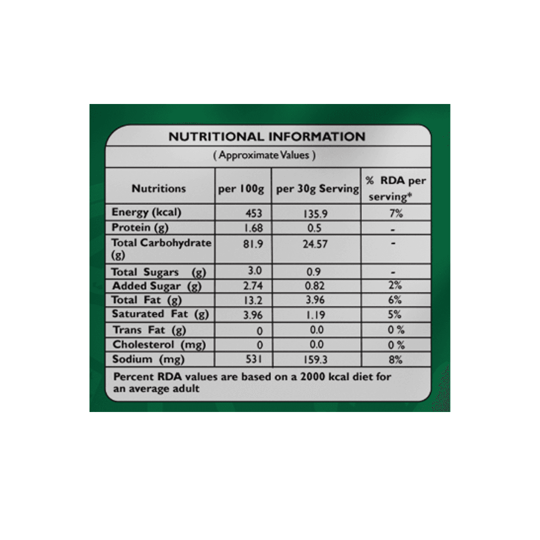 thumbnails - Upperi Sweet and Spicy Tapioca Chips 70g nutritional information